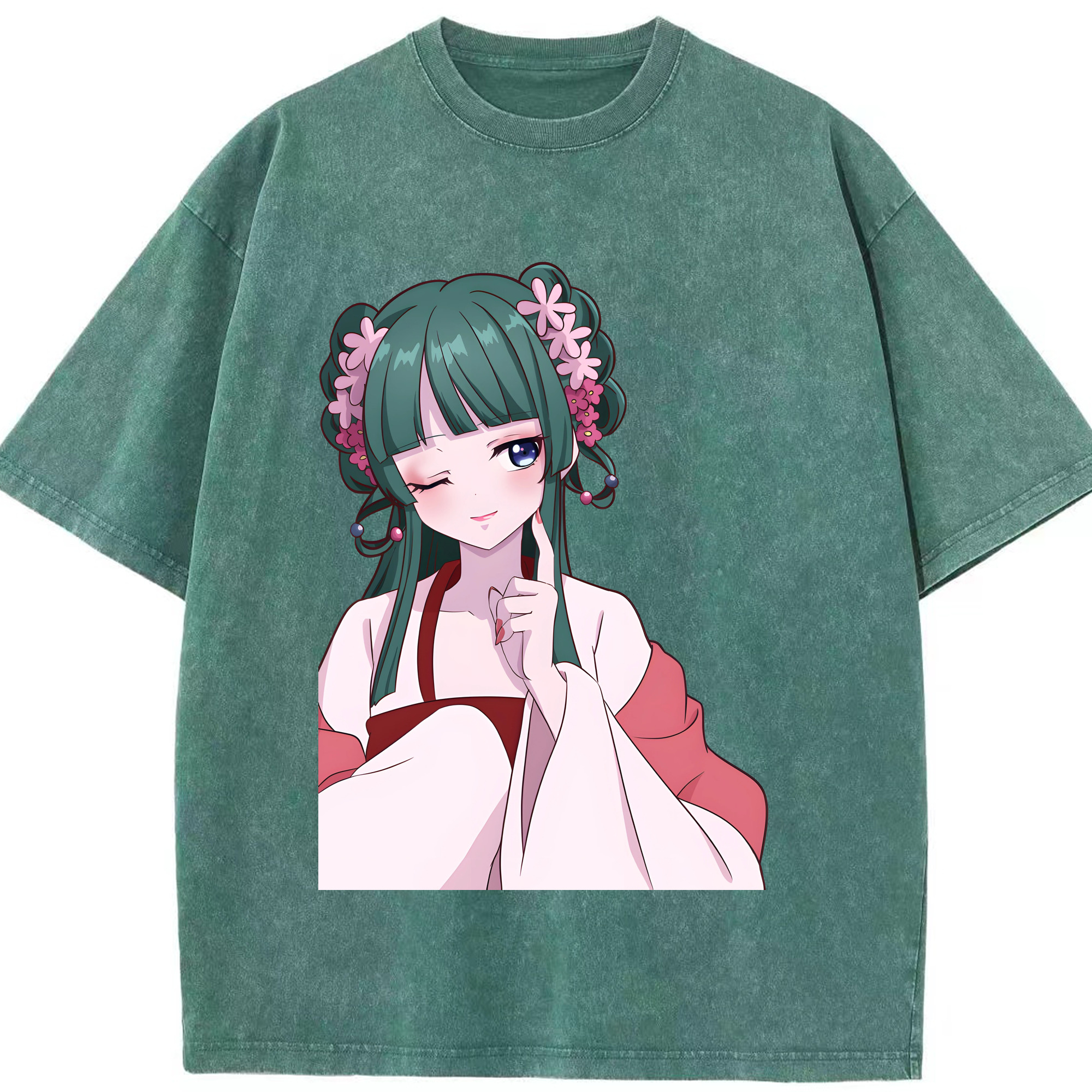 （画像用） 薬屋のひとりごと The Apothecary Diaries 綿100% ヴィンテージ風 半袖Tシャツ（フロントプリント）